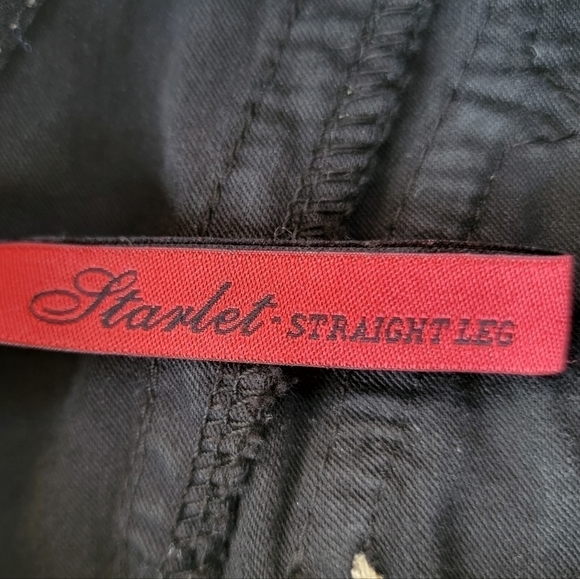 Guess Black Starlet Straight Leg Denim Jeans Size 24 EUC - Picture 5 of 11